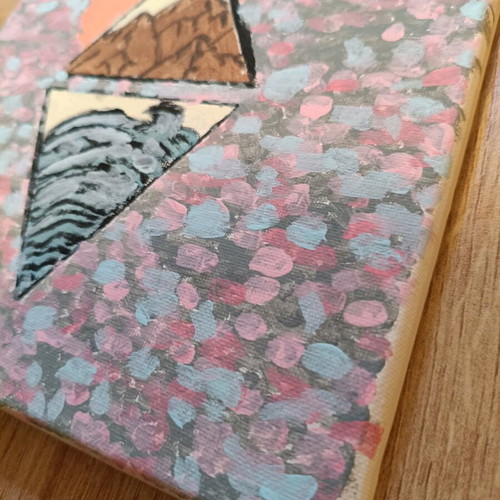Mountain - Sea painting like new, painted on canvas