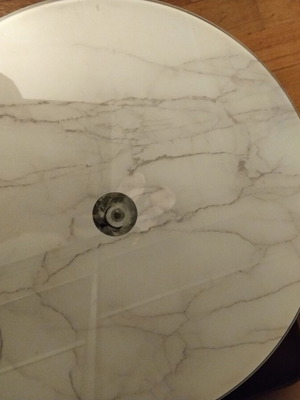 Rotating serving platter 33 cm like new with stone base