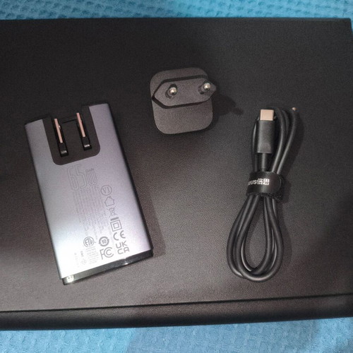 Baseus GaN Charger 65W with USB-A and USB-C Ports and USB-C Cable like new