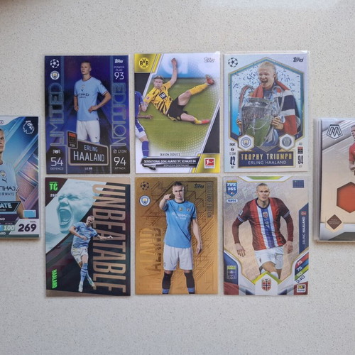 Topps / Panini Erling Haaland card pack, 18 pieces
