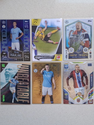 Topps / Panini Erling Haaland card pack, 18 pieces