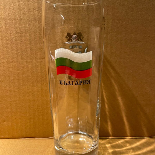 MM beer glass new with Bulgarian flag 0.3 L