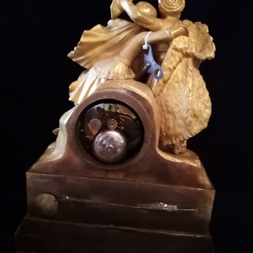 Philhellenic clock with Bride of Abydos, France, second quarter 19th century, like new