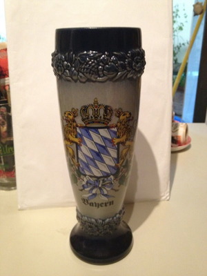 Ceramic Bayern beer glass like new
