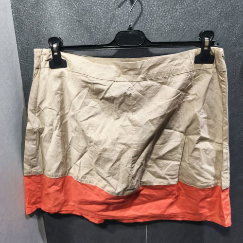 In Extenso Two-Tone Cotton Skirt new, size 40-42, beige and orange