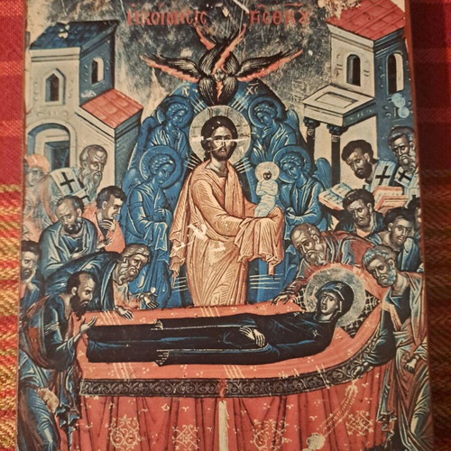 Icon of the Dormition of the Theotokos used, 14.5×10 cm