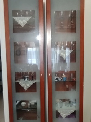 Showcases used, set of 2, 1.97m height