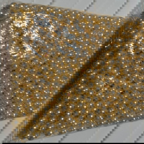 Пластмасови PVC перли 8 мм бежово, 100 гр