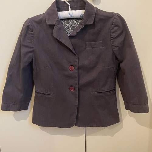 Nice Things women's jacket used, brown eggplant color