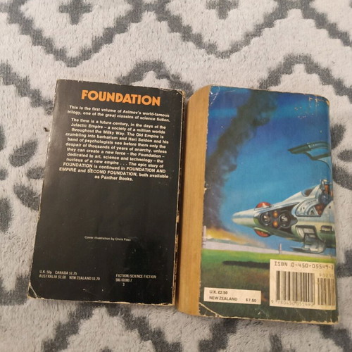 Asimov Foundation and Robert A. Heinlein Friday books used, old editions