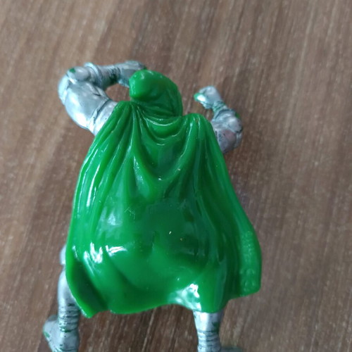 Dr Doom Marvel figure used, 10cm with Marvel stamp