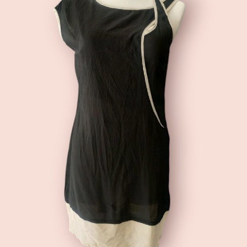 Silk tunic dress size S black like new