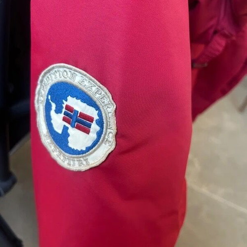 Napapijri jacket like new with fleece lining red