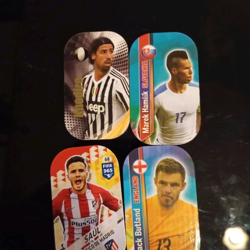 Metal tags Champions League 2017, pack of 54 plus 4 from other years