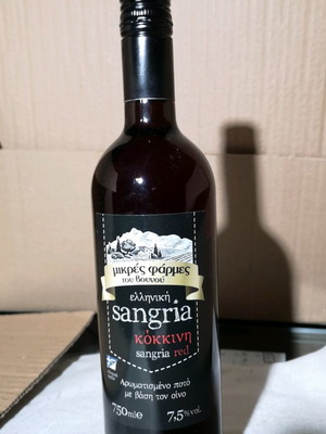 Greek Sangria red new 750ml from Mikres Farmes tou Vounou