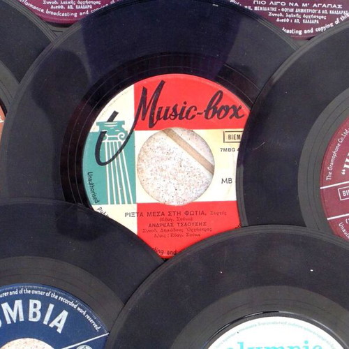 Set of 14 Used 45 RPM Vinyl Records Greek Laiko & Entechno
