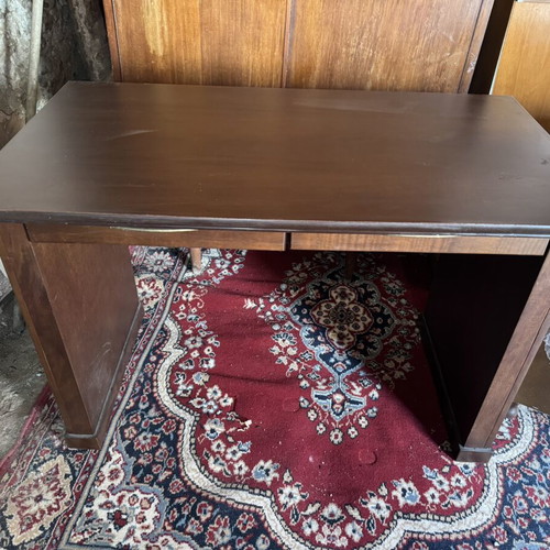 Wooden Study Desk like new with 2 drawers and protective glass
