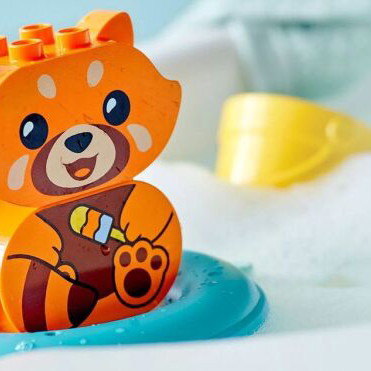 Lego Duplo Red Panda like new, 5 pieces bath toy