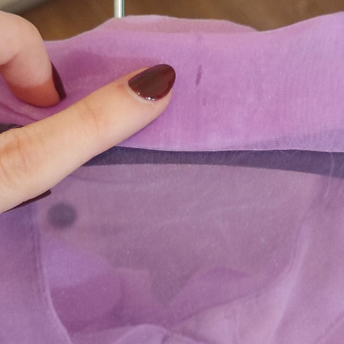 Zara Sheer Shirt With Bow Used, Pink-Purple, Small