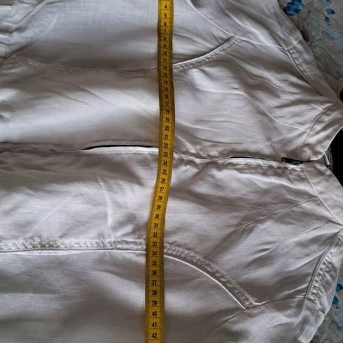 Crop jacket Stradivarius NoM linen type with 3/4 sleeve like new, white