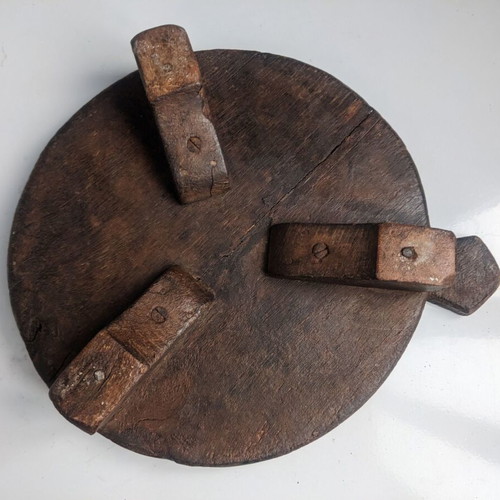 Wooden vintage chapati board used