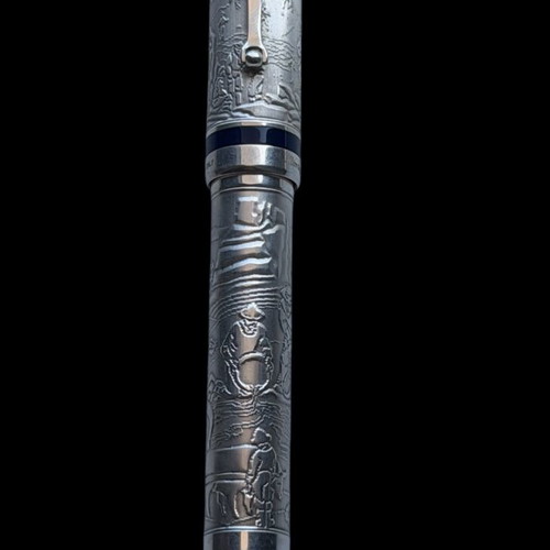 Montegrappa Cosmopolitan 1849 E-W Fountain Pen "California Gold Rush" Sterling Silver