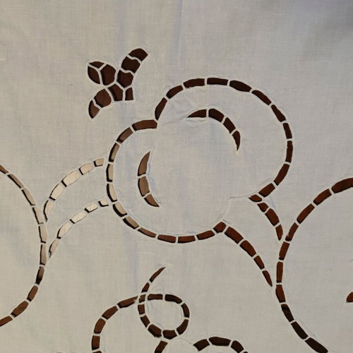 Handmade cutwork curtain like new 150x170 without tape