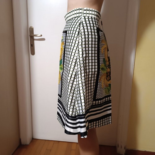 Tropicana Midi Skirt Axel new, satin, size XS-S, art deco print