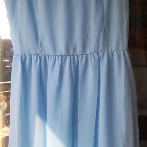 Summer dress new, baby blue, size M-L with lace back detail