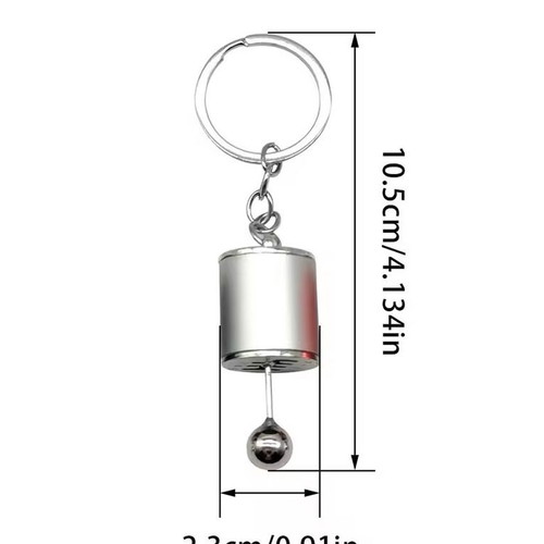 Car shifter keyring 6-speed black, new