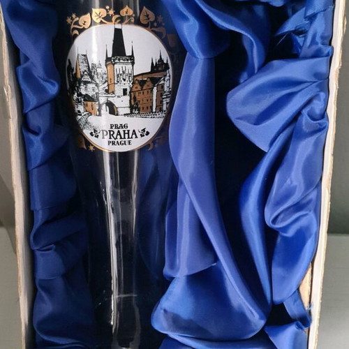 Large beer glass new with Prague design