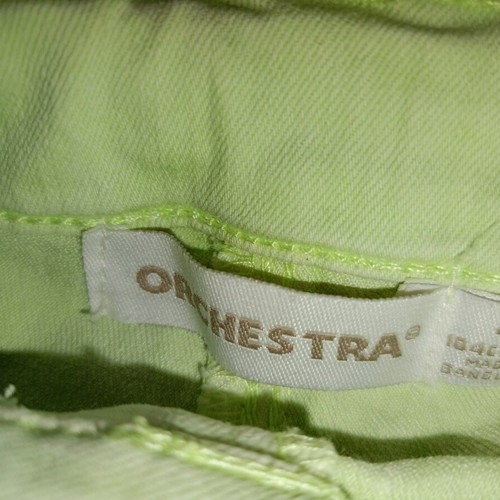 Orchestra denim shorts like new, pastel lime color
