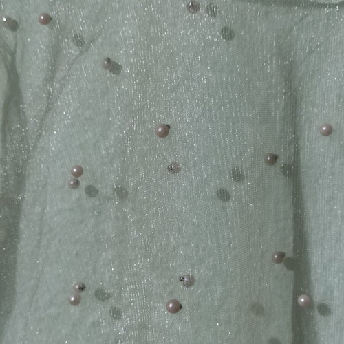 Women's transparent blouse with pearls, like new, size M