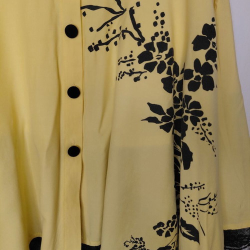 Lonely Formal Skirt Yellow With Black Lace And Tulle New