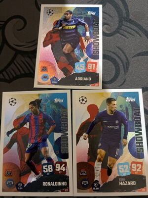 Κάρτες Match Attax Topps ποδοσφαίρου νέες συλλογή με Neymar και Ronaldinho