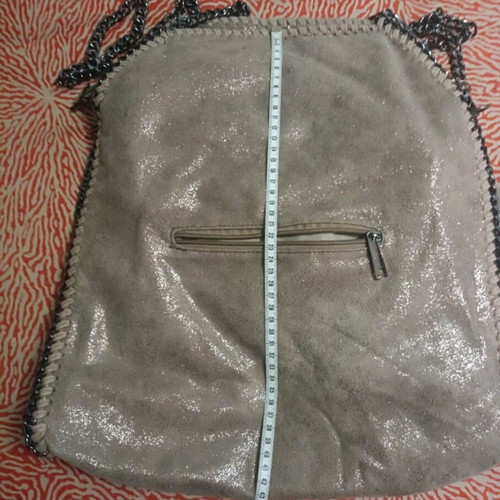 Women's shoulder bag like new, beige-gold