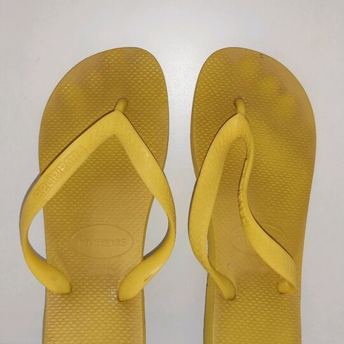 Havaianas flip flops used, size 39-40, yellow