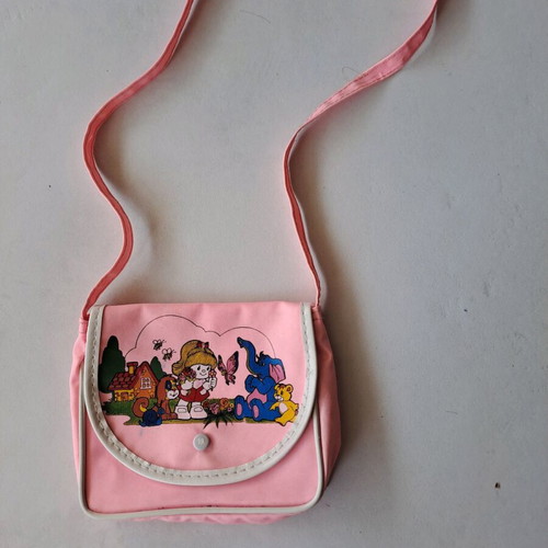 Vintage pink toy bag old children's