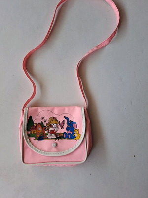 Vintage pink toy bag old children's
