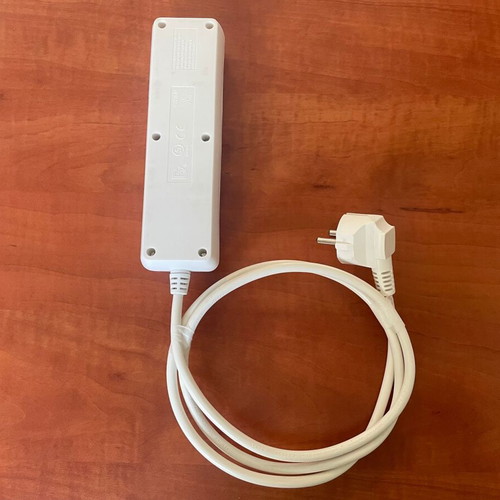 Safety Power Strip 3 Sockets used with Switch and 1.3m Cable