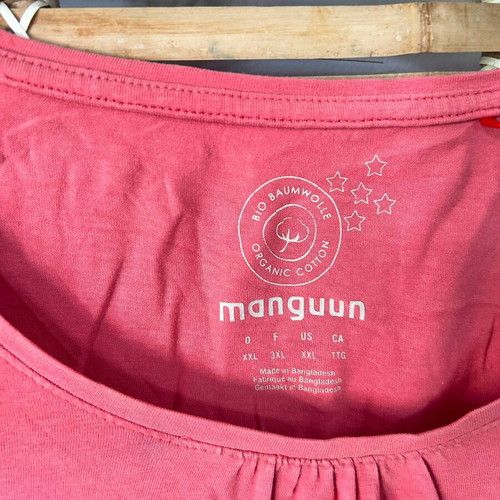 Manguun Coral Pink Organic Cotton Top, size XXL