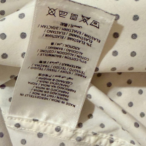 Gant women's shirt XL white with black polka dots like new