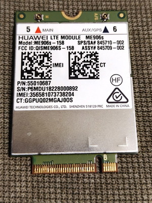 Huawei ME906s-158 LTE Cat.4 M.2 WWAN κάρτα μεταχειρισμένη