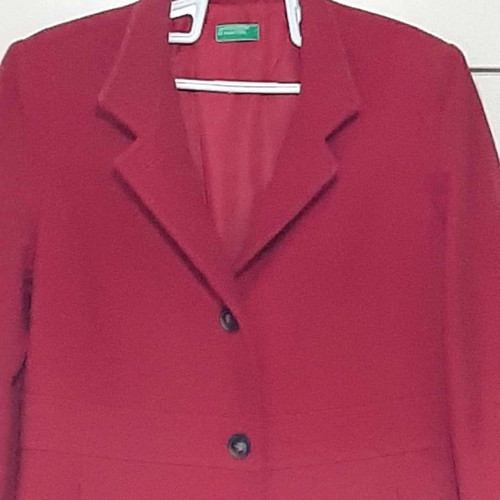 Benetton red coat new, medium