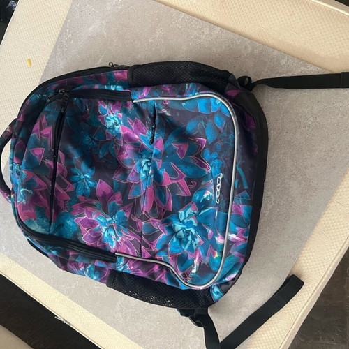 School backpack new, floral design
