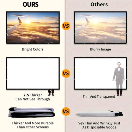 PocketBeam Smart 180° Projector with 100-inch screen