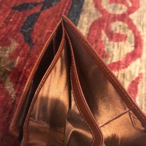 Karelias promotional wallet brown color like new, leather