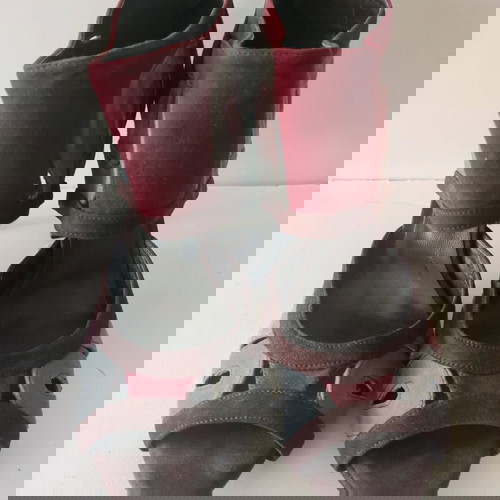 Πέδιλα σαν καινούργια, νούμερο 41, πολύχρωμα, suede υφής με φερμουάρ