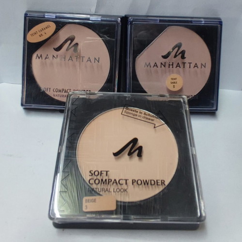 Manhattan compact powder new, set Teint Caramel no4 and Beige no3