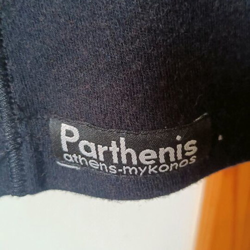 Parthenis midi dress black like new, 70% cotton 30% wool